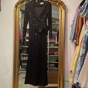 Beautiful and great fit black sequins Eliza J dress! Size 4 NEW!